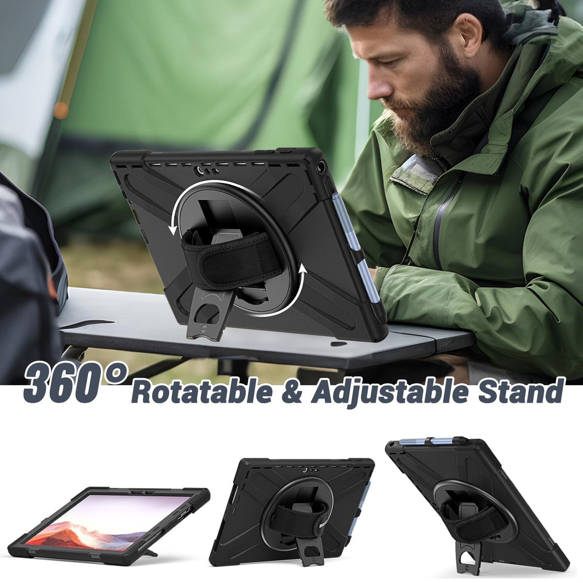 DreamerX for Microsoft Surface Pro 7+/Pro 7/6/5/4/LTE 12.3" Case with Strap
