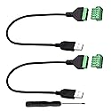 zdyCGTime USB 2.0 A Screw Terminal Block Connector Cable USB 2.0 A Male Plug to 5 Pin/Way Female Bolt Screw with Shield terminals Pluggable Type