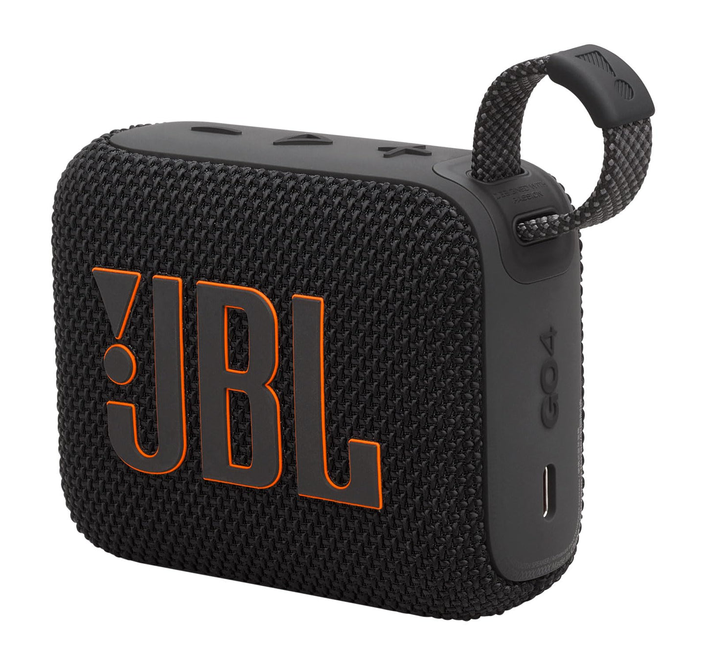 JBL GO 4 Portable Bluetooth Speaker & divvi GO Protective Hardshell Case - Black