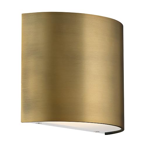 WAC Lighting dweLED, Pocket 7in LED Wall Sconce in Aged Brass