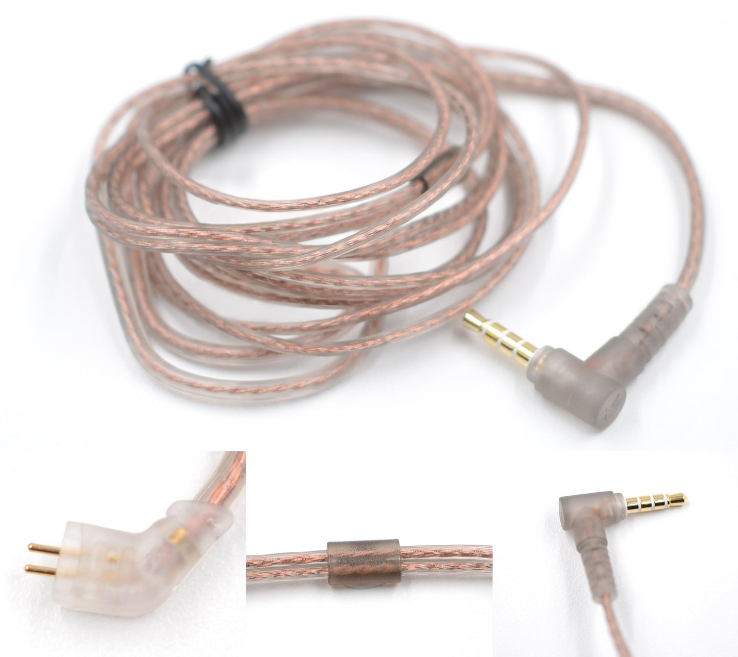 QZXYHYN 2Pin 0.75MM Oxygen-Free Copper Transparent Earphone Replacement Cable in-Ear Headphone Upgrade Cable for KZ ZS10 ZST ZSR ED12 EDX ES4 ES3…