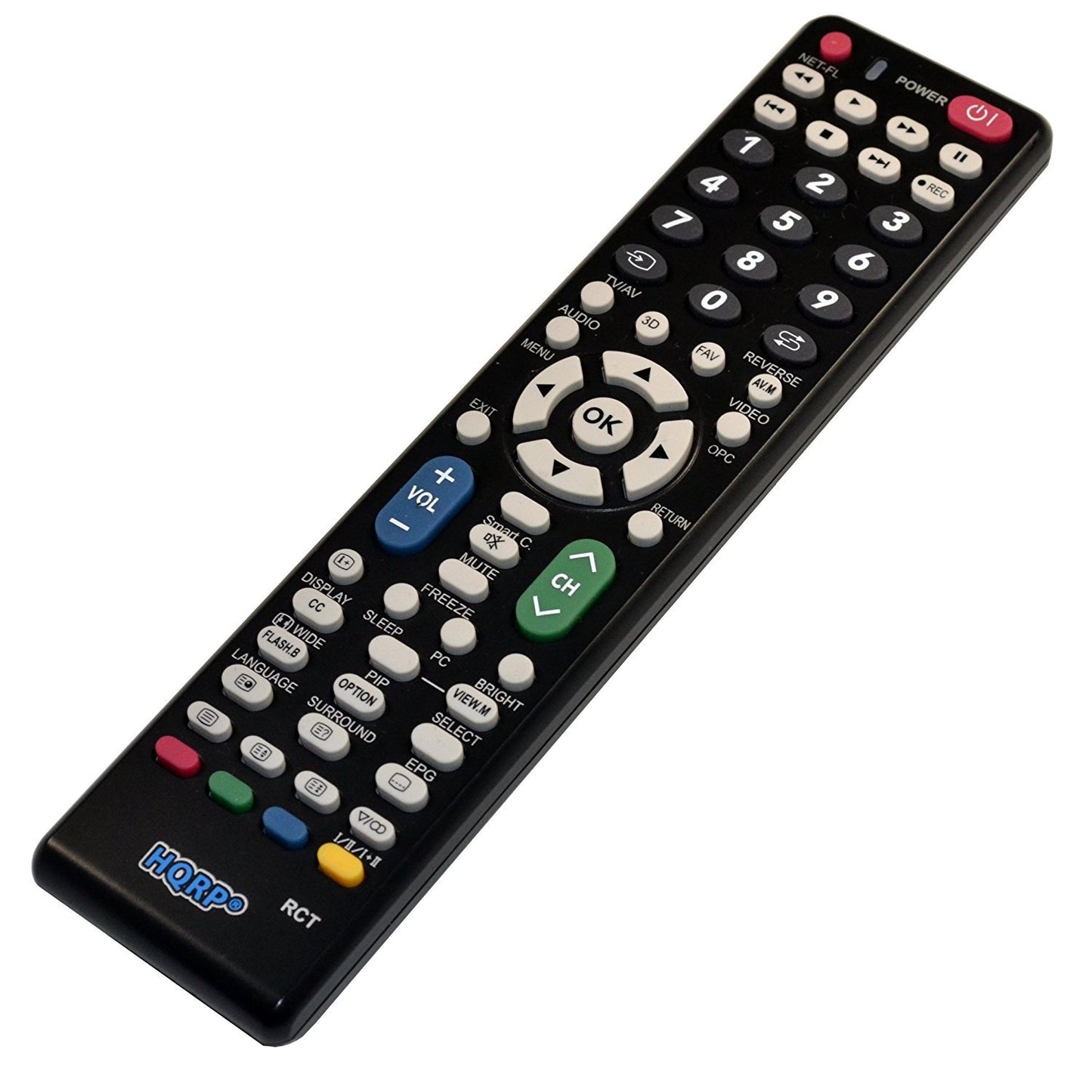 HQRP Remote Control fits Sharp LC-19LS410UT LC-19SB28UT LC-22LS510UT LC-32AX5M LC-32BD60U LCD LED HD TV Smart 1080p 3D Ultra 4K AQUOS