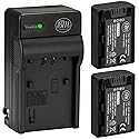 BM Premium 2-Pack of NP-FH50 Batteries and Battery Charger for Sony CyberShot DSC-HX100V DSC-HX200V Digital Camera