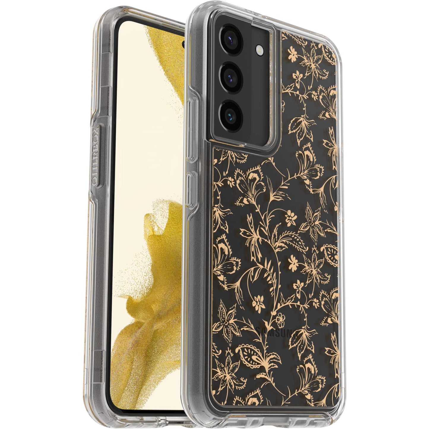 OtterBox Galaxy S22 Symmetry Series Case - WallFlower, Ultra-Sleek, Wireless Charging Compatible, Raised Edges Protect Camera & Screen