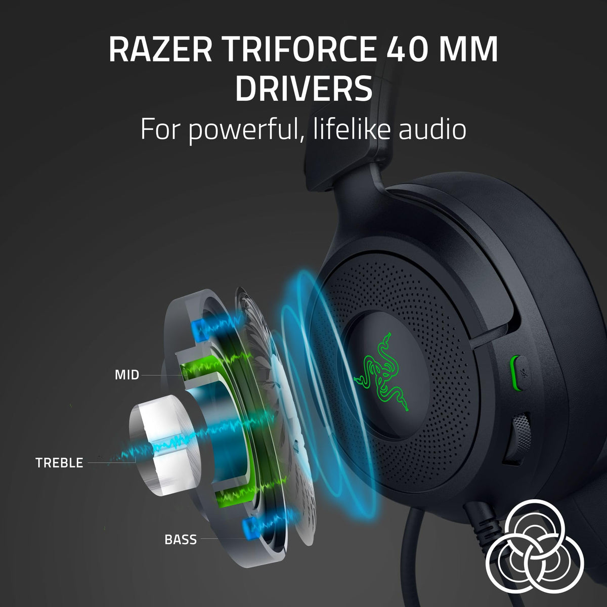 Razer Kraken Kitty V3 X Wired Gaming Headset, Kitty Ears, Black
