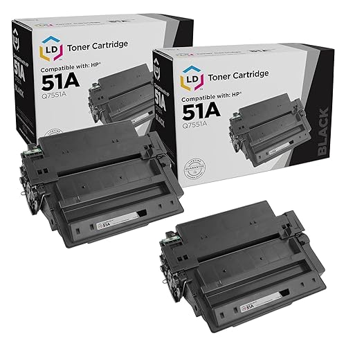 LD Compatible Toner Cartridge Replacement for HP 51A Q7551A (Black, 2-Pack) Compatible with HP LaserJet P3005 P3005d P3005dn P3005n P3005x M3027 MFP