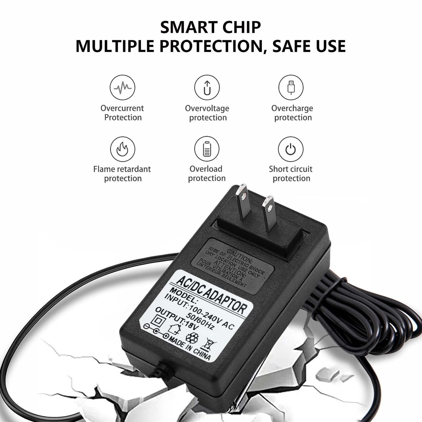 18V AC DC Adapter Charger Compatible for Altec Lansing Mix 2.0 IMW997 STL/BLK, RockBox XL IMW999 STL, Altec Lansing IMW 1500 BLK IMW889 BLKC/RYB/BLK…