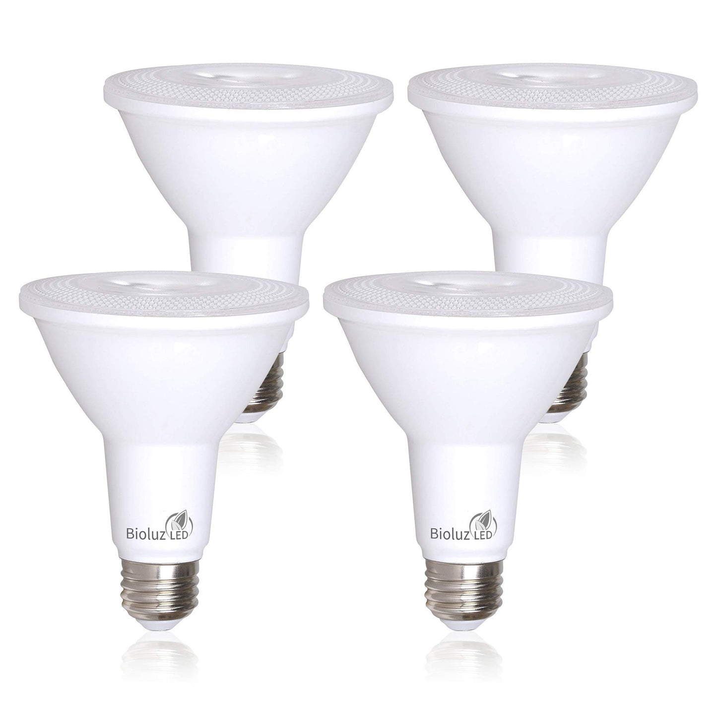 Bioluz LED 4 Pack PAR38 LED Light Bulb 90 CRI 12W = 100-120 Watt Replacement, Daylight 5000K, Dimmable Light Bulbs Flood Lights Outdoor/Indoor UL