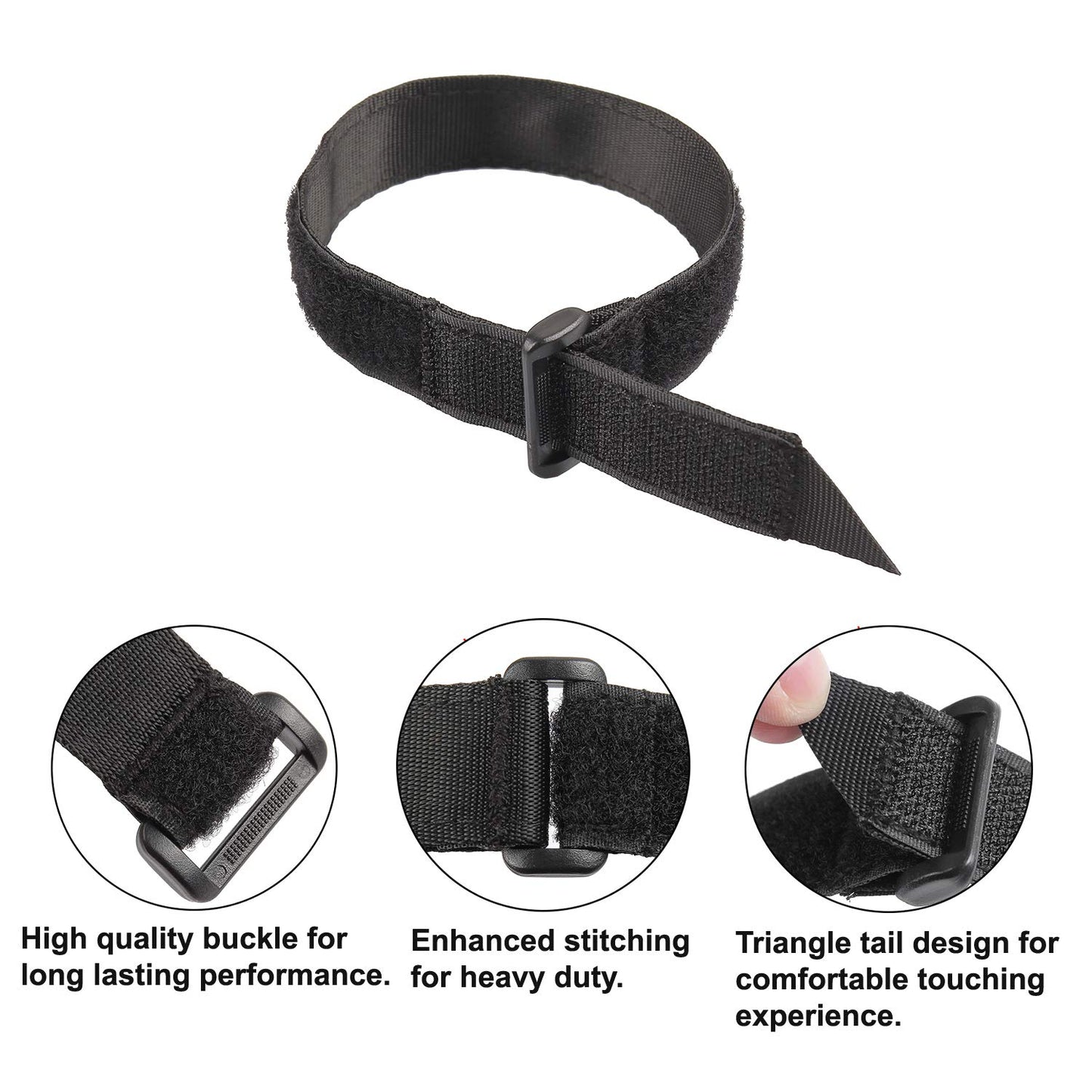 Ayaport Cinch Straps 1" x 12"-8Pack, Sturdy & Reusable Hook and Loop Covered with Nylon Webbing Securing Buckle Straps for All Purpose Cord Wrap