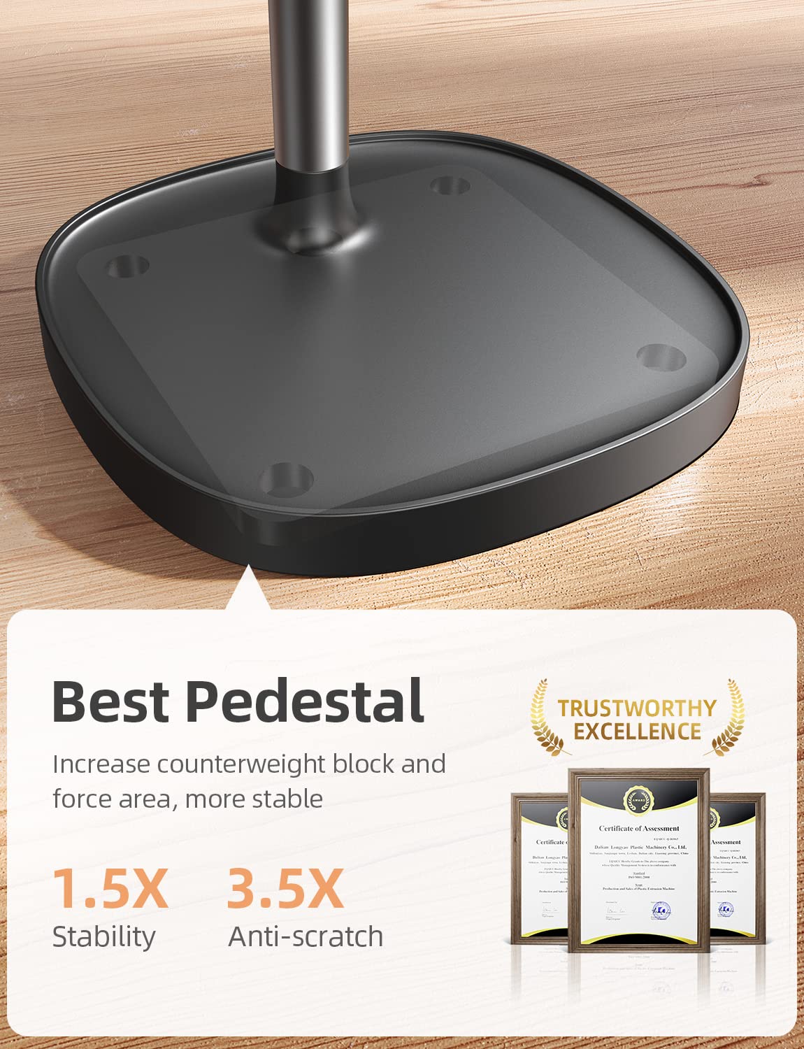 LISEN Cell Phone Stand Phone Holder for Desk Office Decor, Office Desk Accessories Women PC Gaming Essentials iPhone Stand Gadgets Men Gifts for Mom