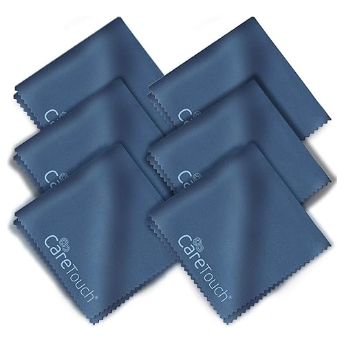 Care Touch Microfiber Cleaning Cloths, 6 Pack - Cleans Glasses, Lenses, Phones, Screens, Other Delicate Surfaces - Large Lint Free Microfiber Cloths