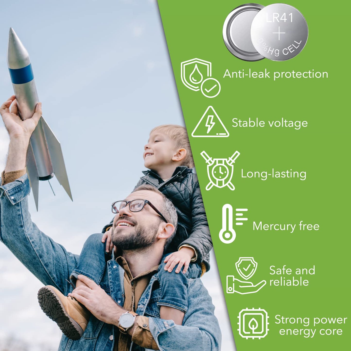 LOOPACELL AG3 LR41 Batteries - AG3 392 384 192 Battery - 1.5V Alkaline Button Coin Cell Batteries (10 Count (Pack of 1))