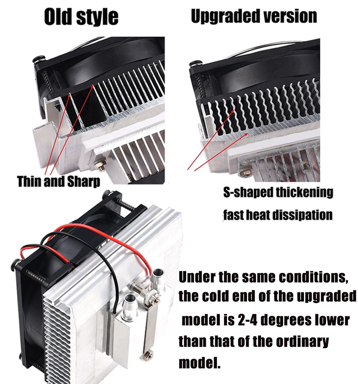 Mini Air Conditioner DC 12V Small Fish Tank Cold Water Cooling kit DIY Thermoelectric Peltier Refrigeration Heatsink Module kit Thermoelectric Cooler