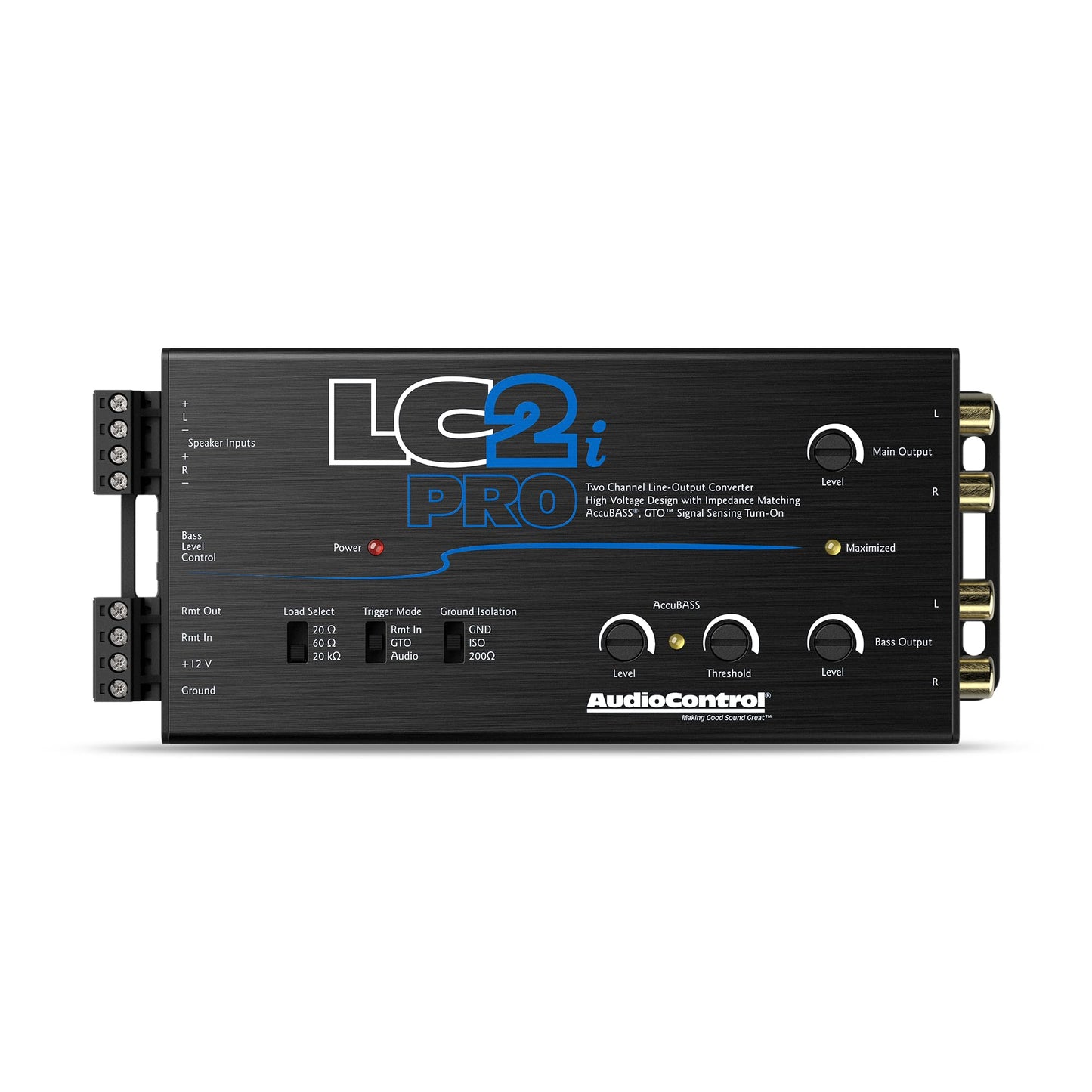 AudioControl LC2i PRO 2-Channel Active Line Output Converter with AccuBASS for Adding Subwoofers, Amplifiers to Factory Car Audio Receiver Head Unit