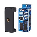 Vidpro CL-2 Tripod Mountable Smart Phone Clamp Cradle with Cold Shoe Mount. 1/4-20 Socket Attaches to Tripods, Monopods, Spring Clamp Accepts Phones