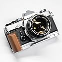 Handmade Wooden Wood Hand Grip L Alloy Base Plate for Olym pus OM2 OM1 OM-1 OM-2 Camera Holder (Walnut + Silver Base)