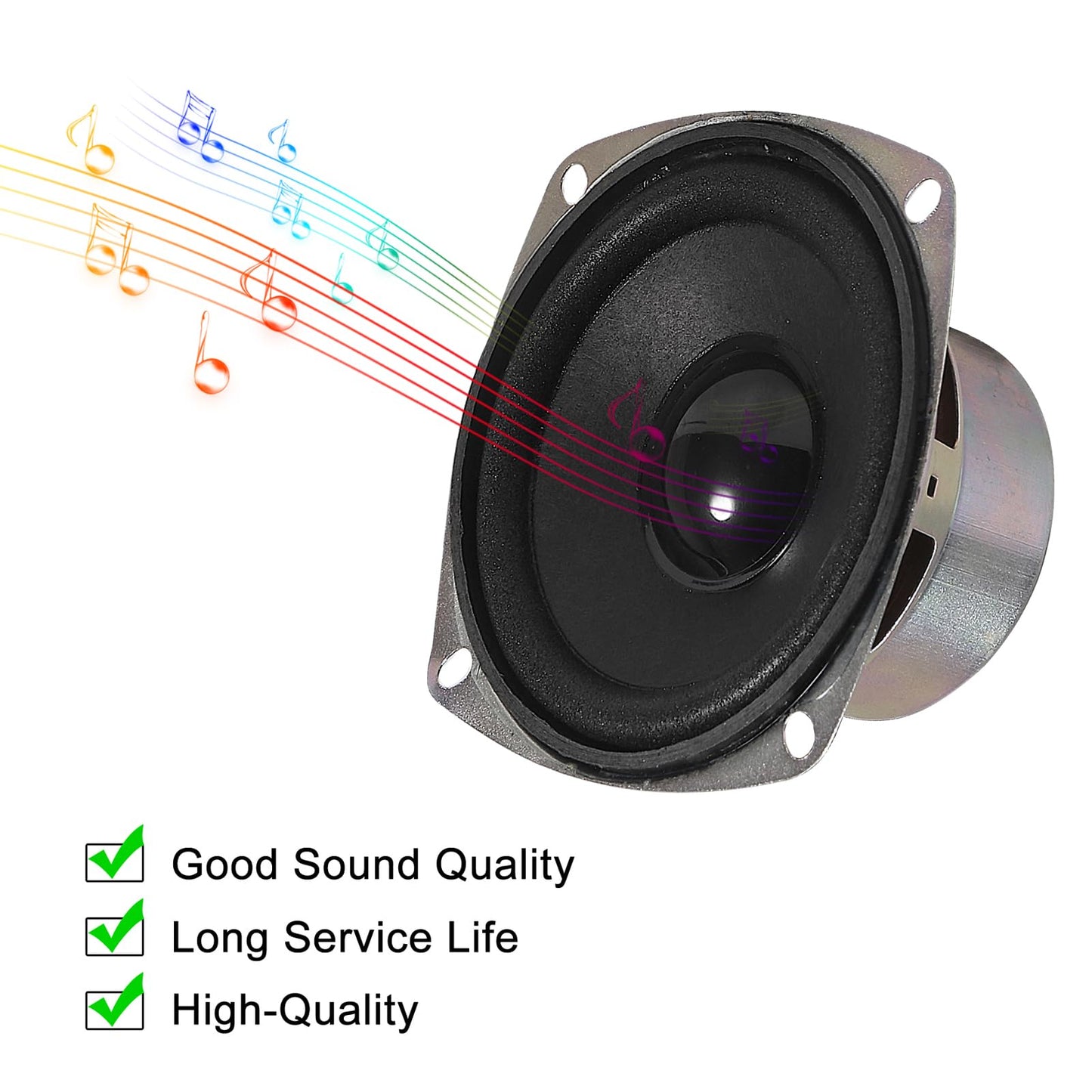 ALMOCN 2PCS 3" 8Ohm 10W Full Range Audio Speaker Anti-Magnetic Audio 2.0/2.1 Home Stereo Woofer Loudspeaker for DIY Boom Box Satellites Speaker