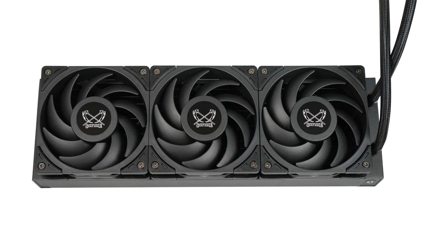 Scythe Wonder Tornado 120 PWN High-Performance Computer Case Fan,120mm x 25mm, Fluid Dynamic Bearing, 4-Pin Connector (2000RPM Black, 3)