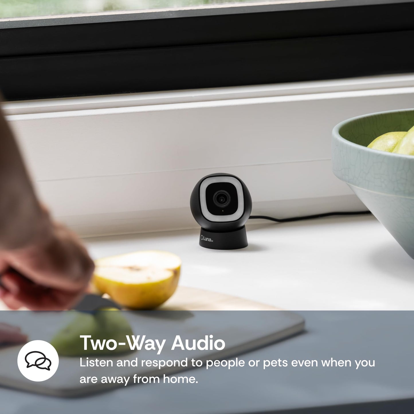 Luna 2K AI Wired Cameras for Home Security Outdoor/Indoor, 2.4GHz Wi-Fi, Smart Motion Alerts, Color Night Vision, Spotlight/Siren, Magnetic Mount