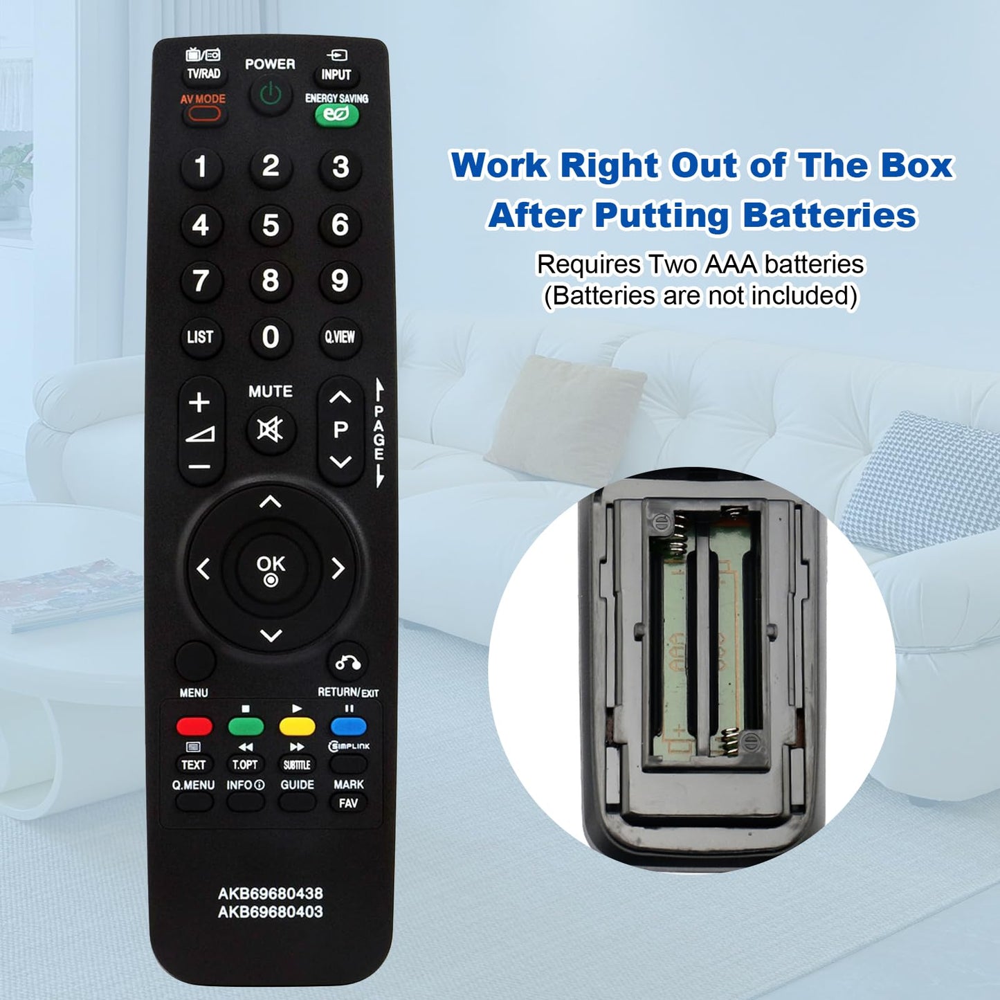 AKB69680403 AKB69680438 Replaced Remote fit for LG LCD LED Plasma TV AKB69680401 AKB69680409 AKB69680423 AKB69680416 42LH35FD 42PQ20D 50PQ20D 32LG2100