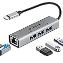 Velolink 4-in-1 USB 3.0 Hub with Gigabit Ethernet Adapter for Laptop, PC, MacBook Pro (RJ45 TYPEC HUB 01)