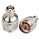 XRDS -RF N Male to BNC Female Connector 2PCS, N Type to BNC Adapter