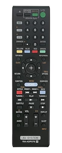 New RM-ADP076 Replaced Remote fit for Sony Blu-ray Disc DVD BDV-N790W BDV-N890W BDV-N890W/Z BDV-N990W BDVN790W BDVN990W AV System Home Theater System