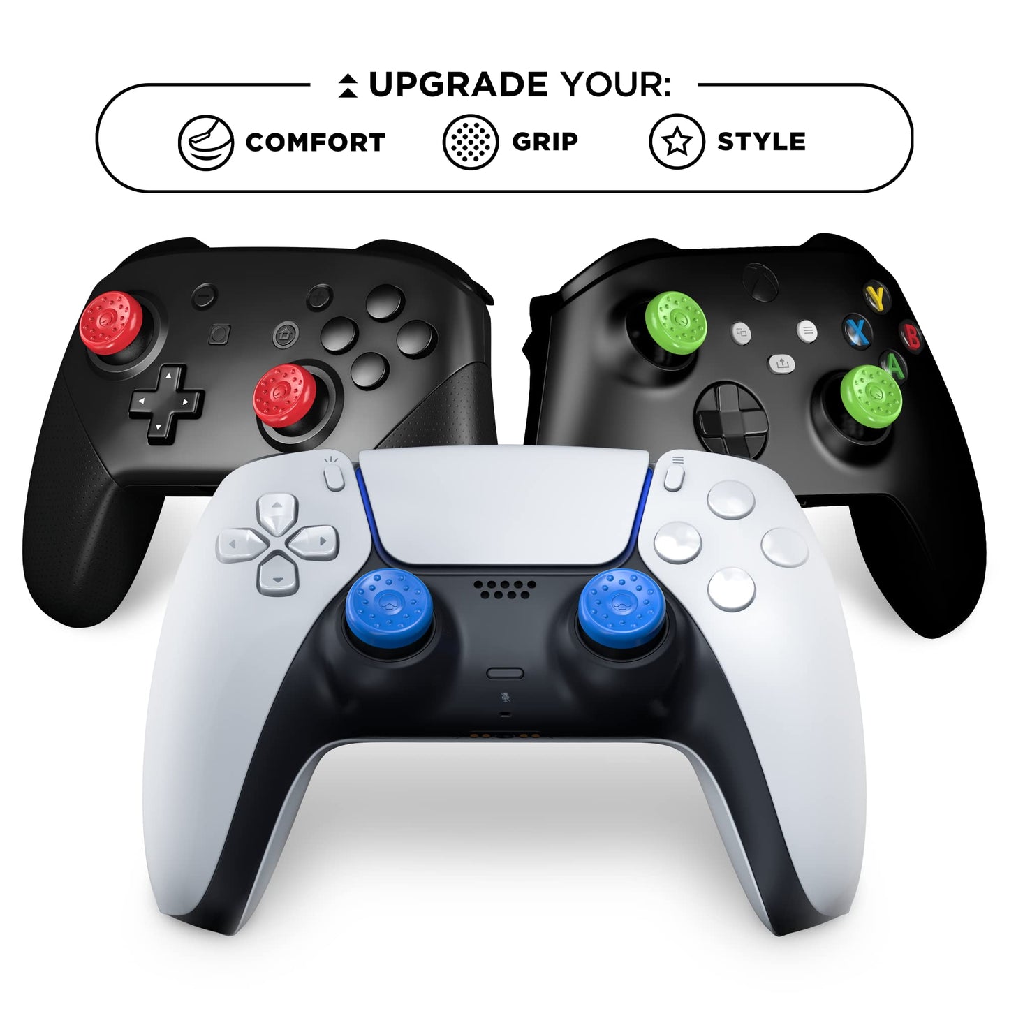 KontrolFreek No-Slip Thumb Grips | Universal Edition for Nintendo Switch Pro, PlayStation 4 (PS4), PlayStation 5 (PS5), Xbox One & Xbox Series X