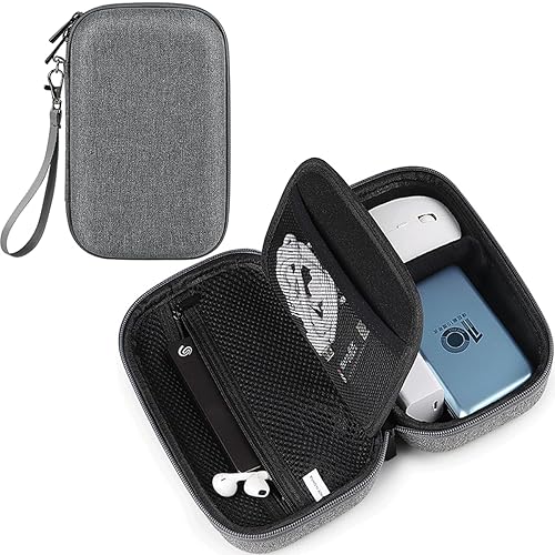 CAAORDKSO Hard Electronic Organizer Travel Case for MacBook Power Adapter Chargers Cables Power Bank Apple Magic Mouse USB Flash Disk SD Card Hard