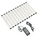 EShine Hand Wave Activated Under Cabinet LED Lighting Kit, Dimmable, 12-Pack 12 in - Touchless Dimming Control, Black Under Counter Lights