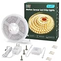 Motion Activated LED Strip Lights,RGH LIGHTING 16.4ft LED Light Strip with Day or Night 2 Lighting Modes,3 Timing Off Modes,Cozy Warm White 12v
