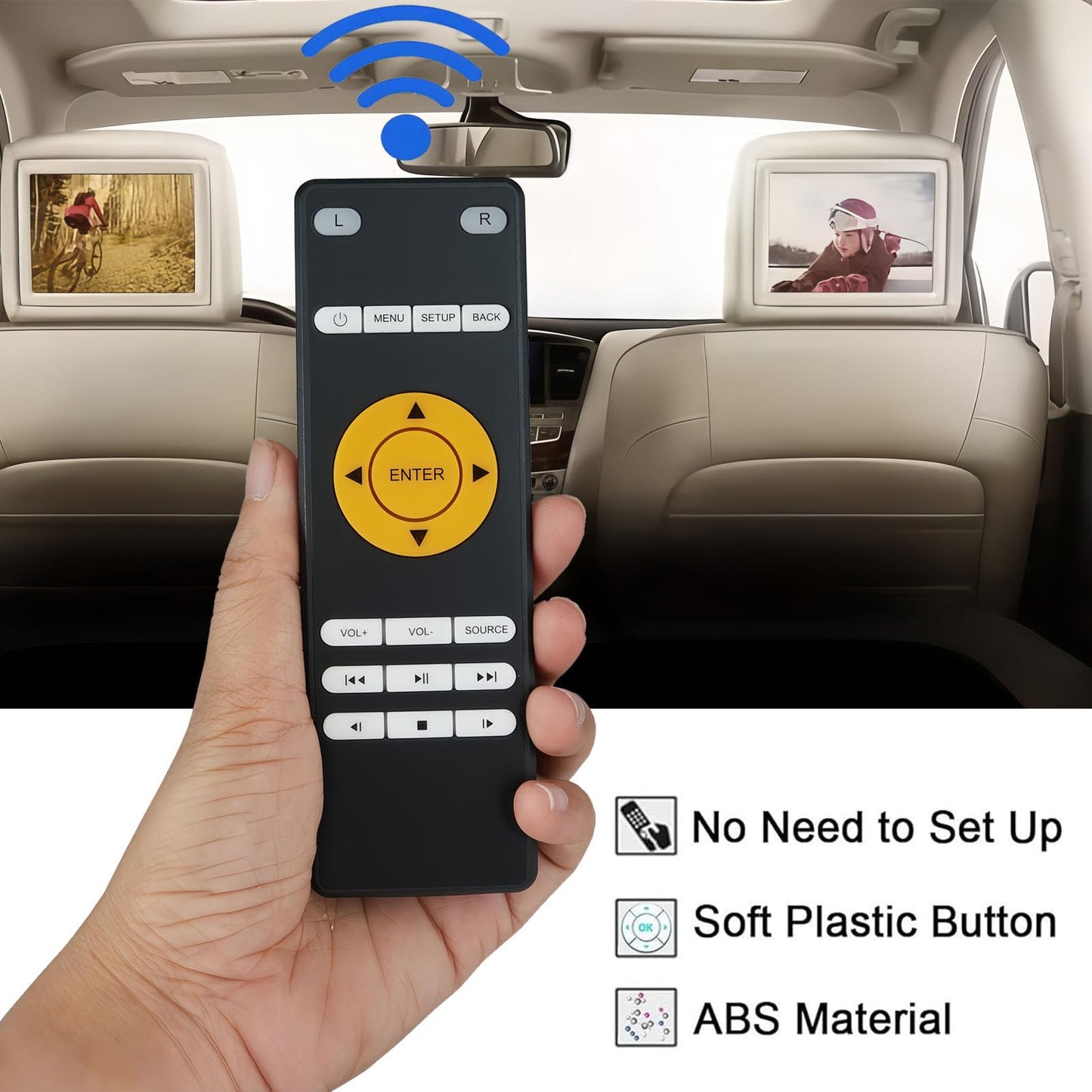 Replacement Remote Control for Infiniti JX35 Rear Entertainment DVD 2013 2014 2015 2016 2017 2018 2019