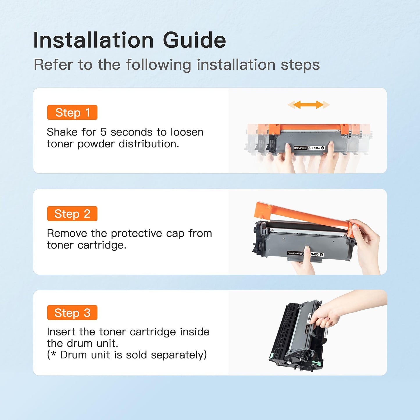 E-Z Ink Compatible Toner Cartridge Replacement for Brother TN450 TN420 TN-450 TN-420 Compatible with HL-2270DW HL-2280DW HL-2230 HL-2240 MFC-7360N