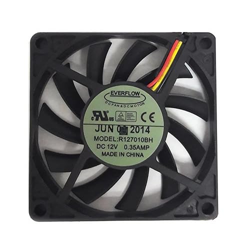 Everflow 12V DC 3 Pin Fans (70x10mm, High Speed)