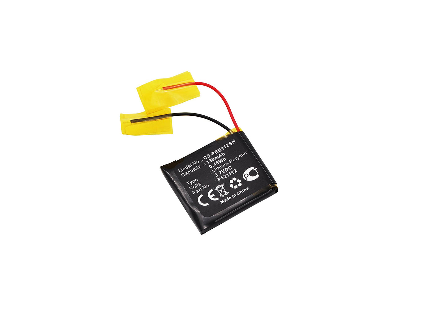 BORNMIO Replacement Battery for Pebble E-Paper P121112 (130mAh)