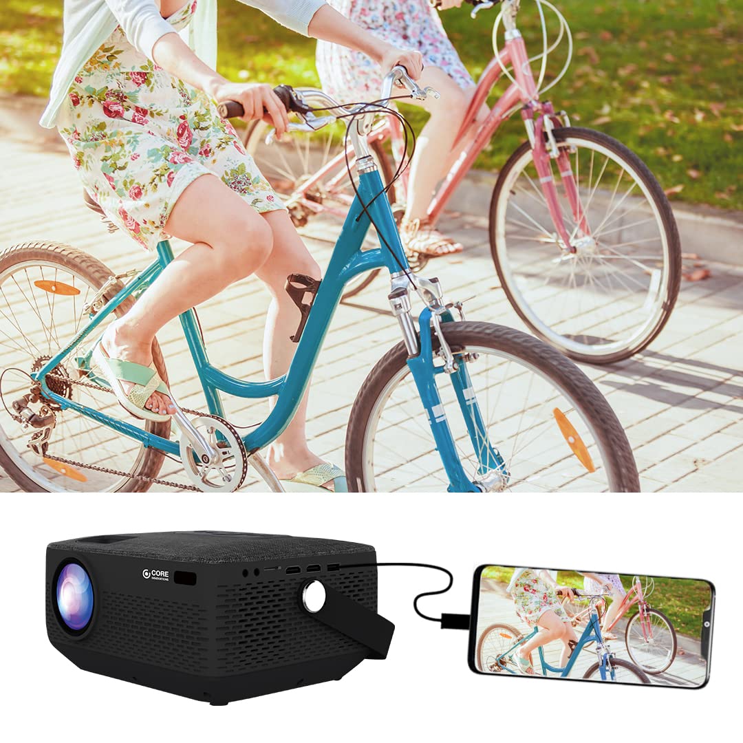Core Innovations HD Portable LCD Home Theater Projector with Rechargeable Battery
