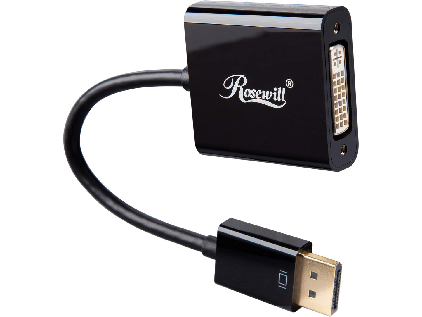 Rosewill osewill DisplayPort to DVI Video Adapter Dongle | Portable Converter for PC Computers, Laptops, Monitors, Projectors, TVs