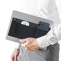 AMOZIFY® 3-Pocket Organizer, Mouse Holder for Laptop Stick On, Adhesive Pouch & External Hard Drive Sleeve, SSD Storage Case for MacBook, Reusable