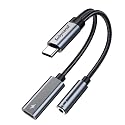 Subynanal USB c to 3.5mm Headphone and Charger Adapter,2 in-1 USB C PD 3.0 Charging Port to Aux Audio Jack and Fast Charging Dongle Cable Cord
