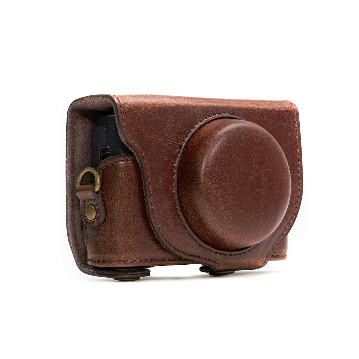 MegaGear MG284 Ever Ready Leather Camera Case Compatible with Sony Cyber-Shot DSC-RX100 VII, DSC-RX100 VI, DSC-RX100 V, DSC-RX100 IV, DSC-RX100 III