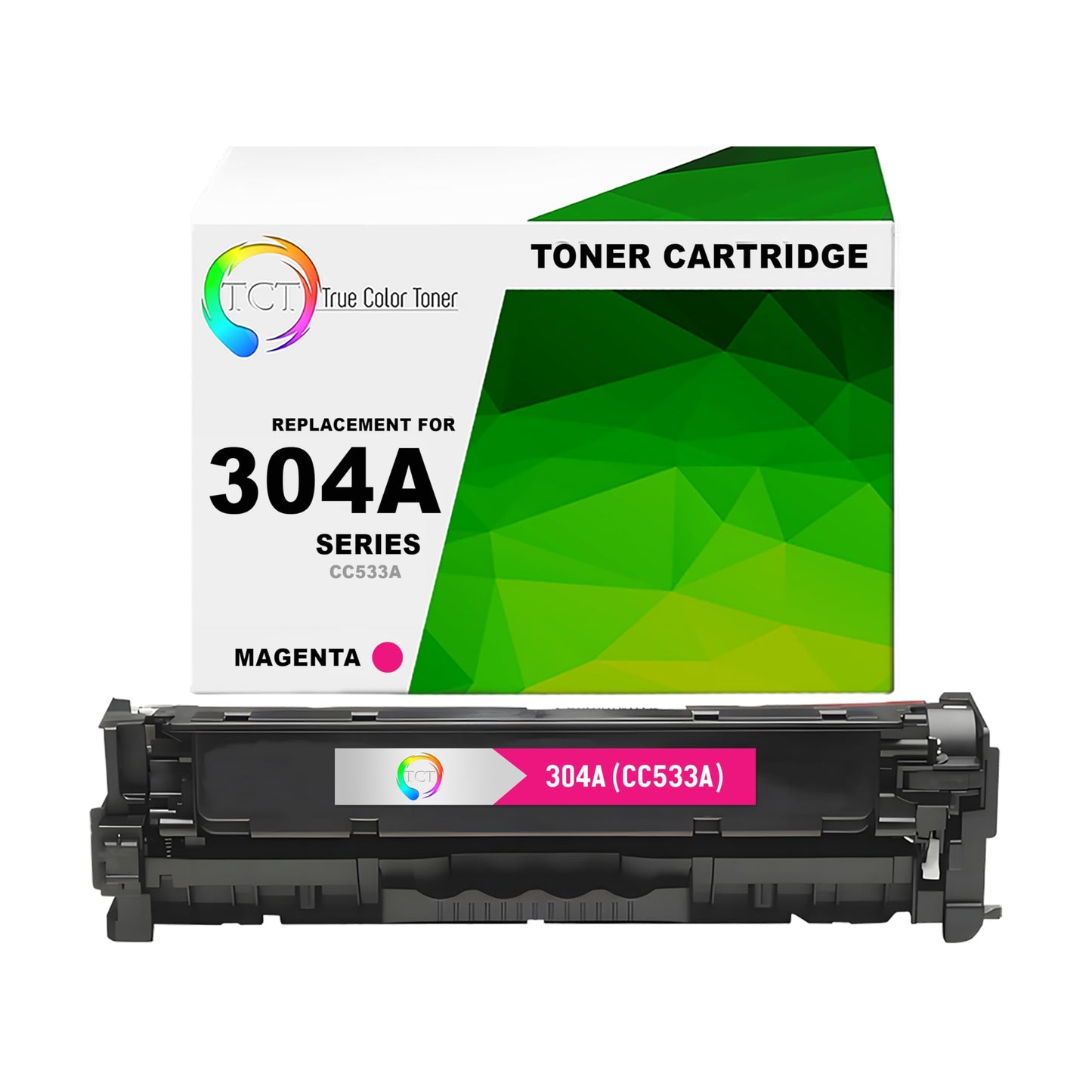 TCT 304A Magenta Toner Cartridge - Compatible Replacement for HP 304A CC533A Works with HP Color LaserJet CP2025 CP2025N CP2025DN, CM2320 CM2320N MFP