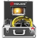 Pipe Pipeline Inspection Camera, Drain Sewer Industrial Endoscope HBUDS Waterproof IP68 Snake Video System with 7 Inch LCD Monitor 1000TVL Camera