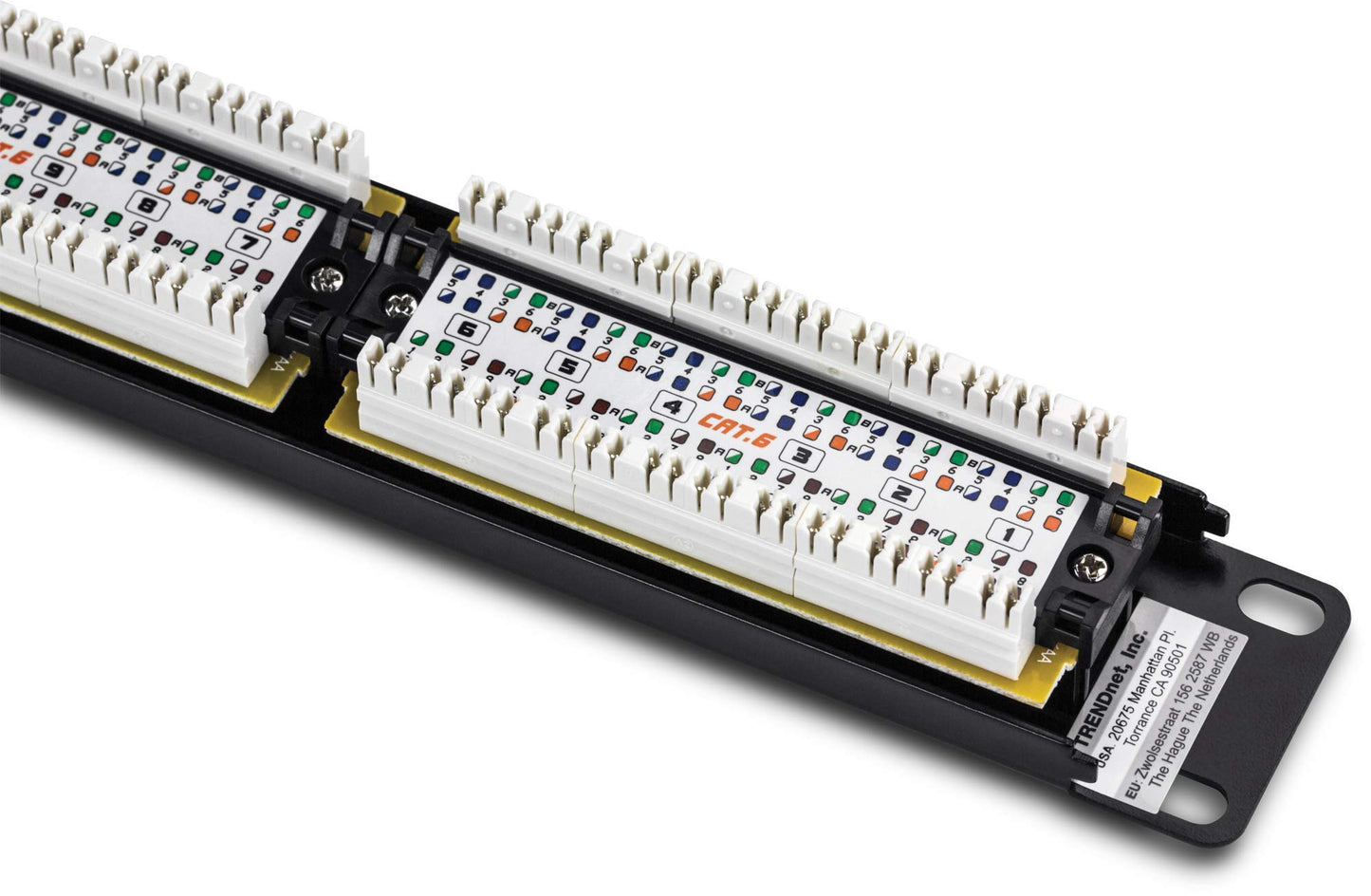 TRENDnet 24-Port Cat6 Unshielded Patch Panel, Wallmount or Rackmount, Compatible with Cat3,4,5,5e,6 Cabling, for Ethernet, Fast Ethernet, Gigabit