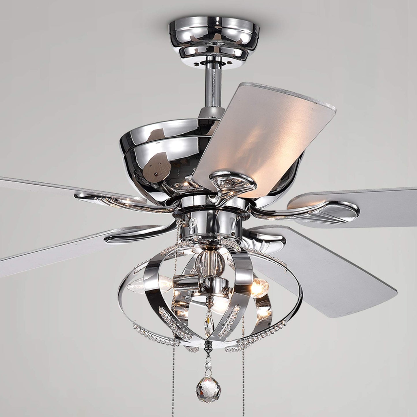 Tatiana 52-inch Ceiling Fan with 3-Light Royal Chandelier