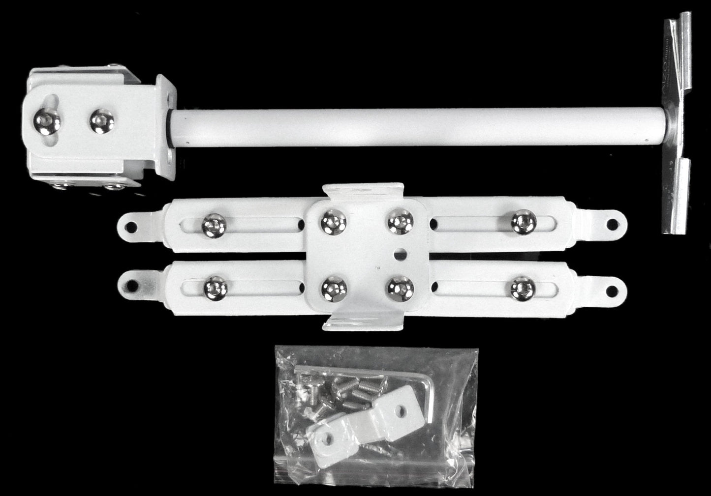 ALZO Short Suspended Drop Ceiling Video Projector Mount with Scissor Clamp for T-Bar Attachment with 10 Inch Drop