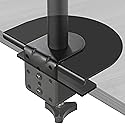 VIVO Steel Reinforcement Bracket Mount Plate for Thin, Glass, and Other Fragile Table Top Surfaces, Compatible with Most Monitor Stand C-Clamp
