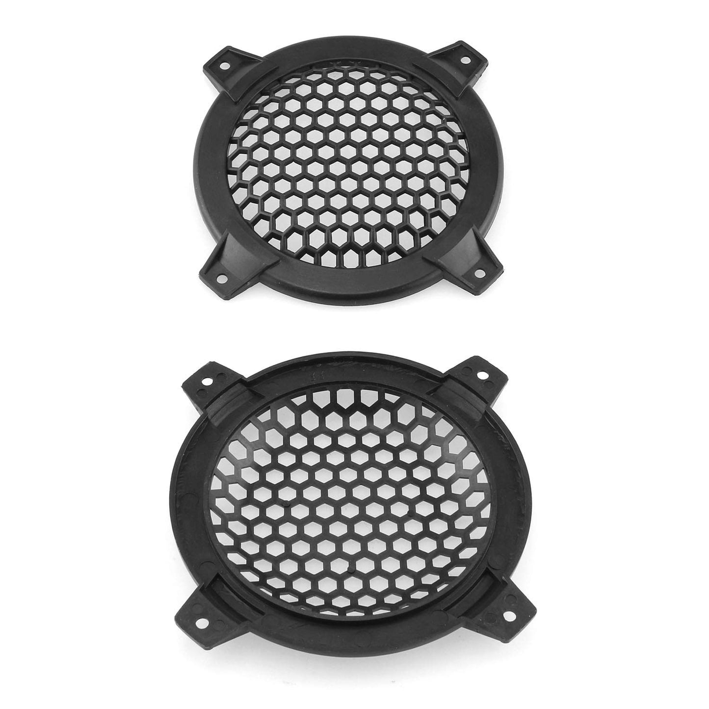 DGZZI 4Inch Grill Cover 2PCS 4inch Black Round ABS Plastic Mesh Grilles Car Audio Speaker Covers Woofer Subwoofer Grill