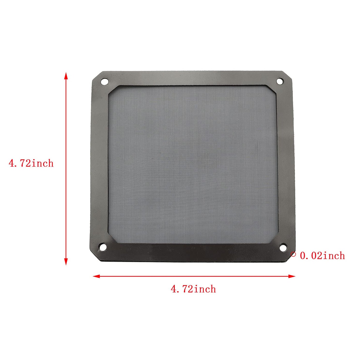 ZYAMY 4pcs 120mm PC Fan Dust Filter Magnetic Frame Computer Fan Grills Dust Mesh PC Cooler Filter Screen Dustproof Case Covers 12cm x 12cm, Black