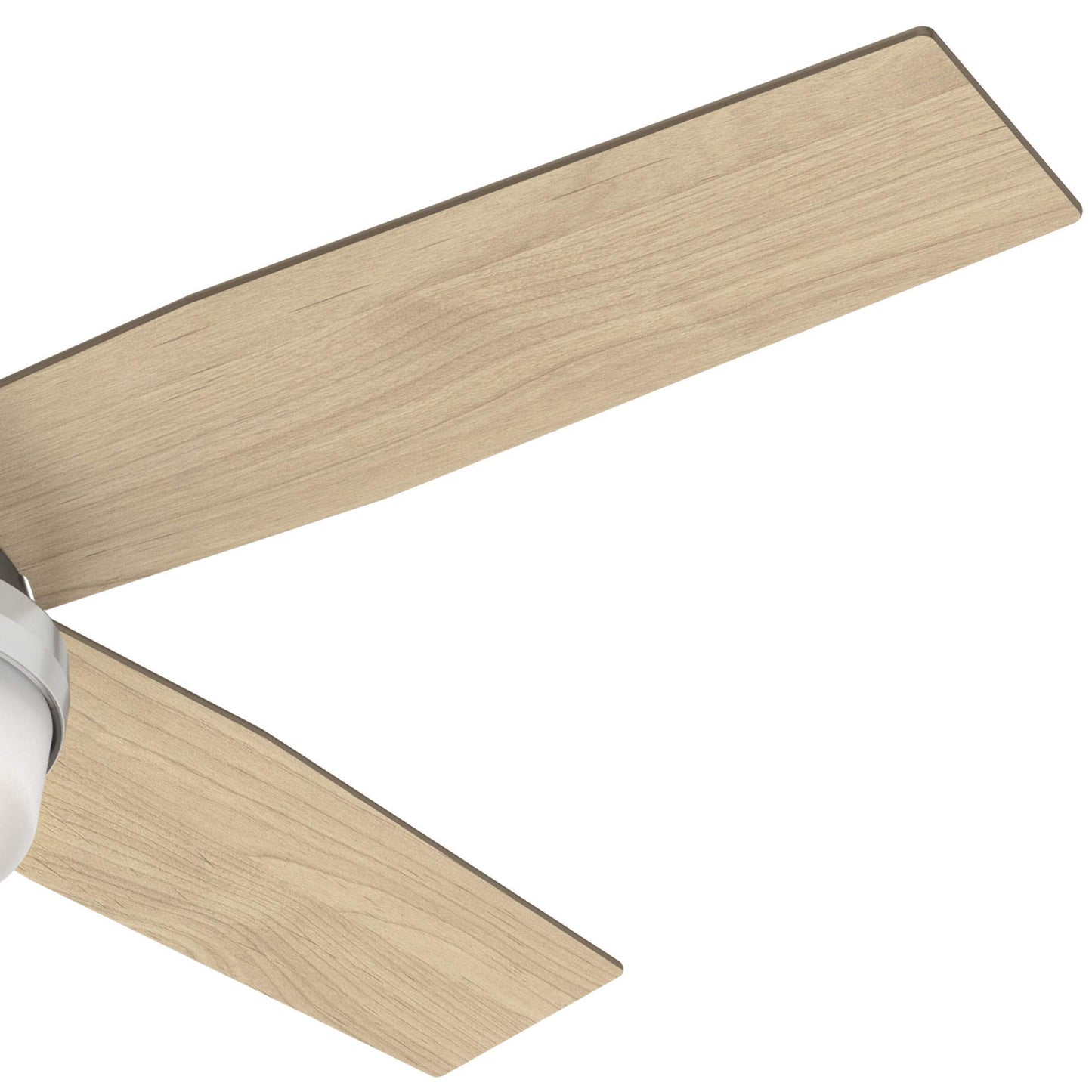 Hunter Fan 52 inch Contemporary Indoor Brushed Nickel Ceiling Fan with Light Kit and Remote Control (Renewed)