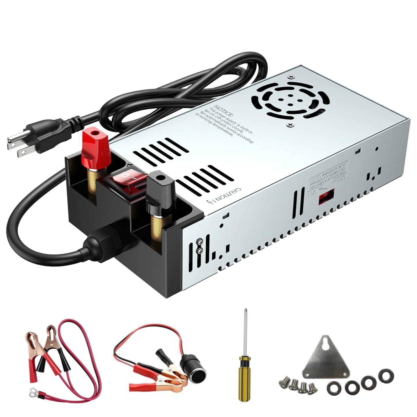 Anbull New Version 110V AC to 12V DC Converter, with ON/Off Switch,Pure Copper Terminals 12V DC Adapter Transformer, Max 50A 600W Power…